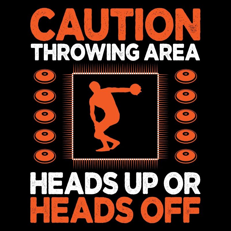 Caution Throwing AreaDiskus werfen