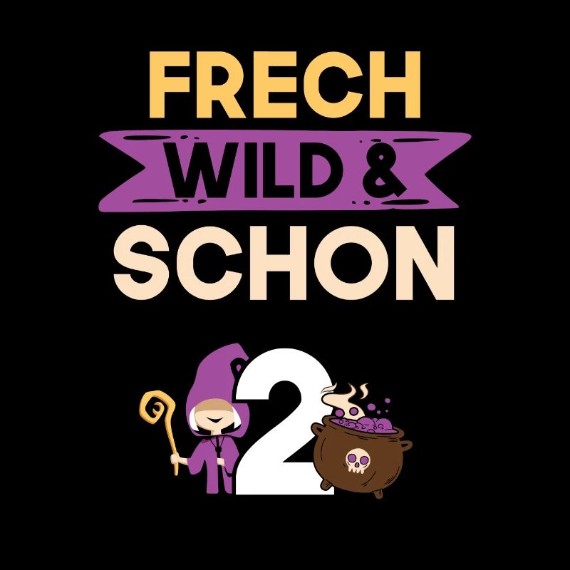 2 Jahre Geburtstag Junge Mädchen Halloween Hexe