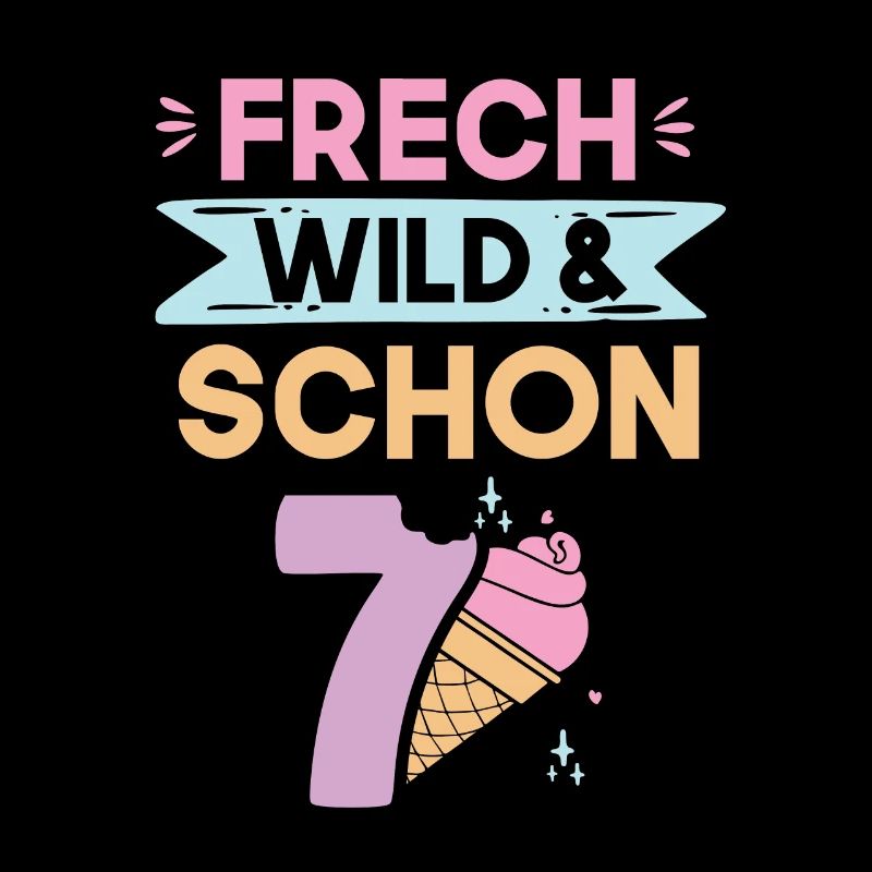 7 Jahre Geburtstag Junge Mädchen Eis essen