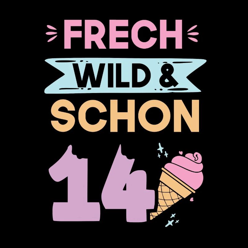 14 Jahre Geburtstag Junge Mädchen Eis essen