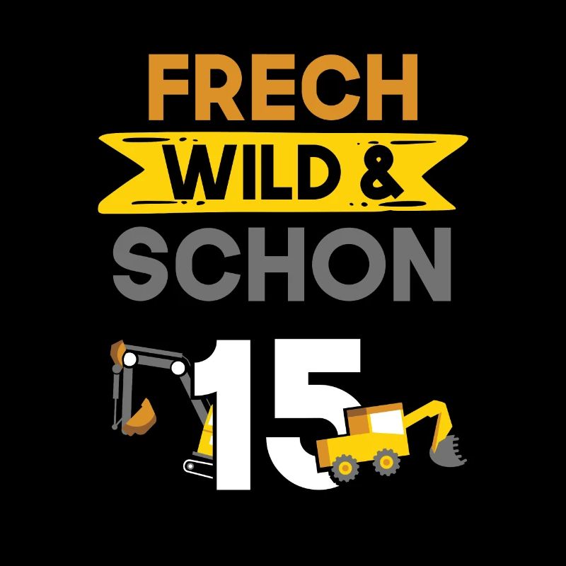 15 Jahre Geburtstag Junge Mädchen Bagger