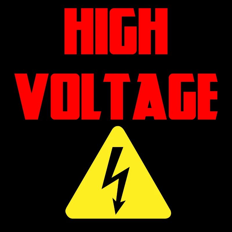 High voltage a high intensity logo