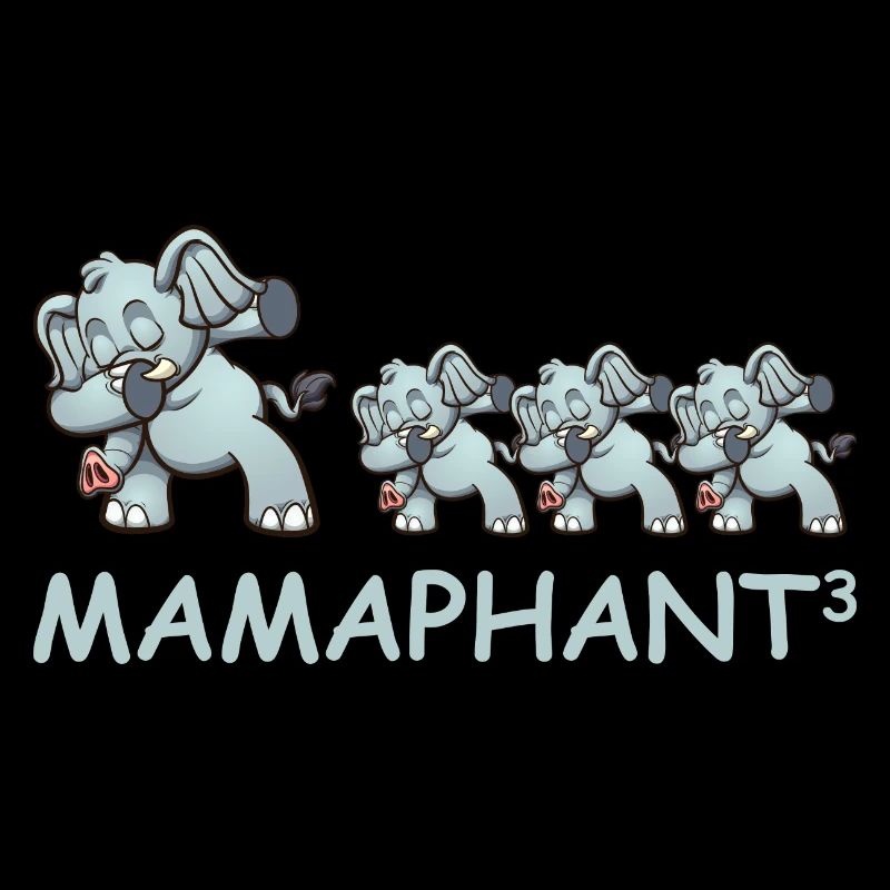 Schwanger werdene Mutter Drillinge Elefant