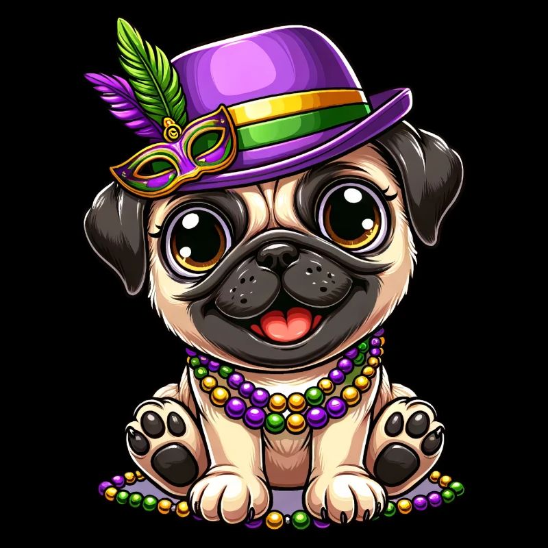 Carlin comique de Mardi Gras
