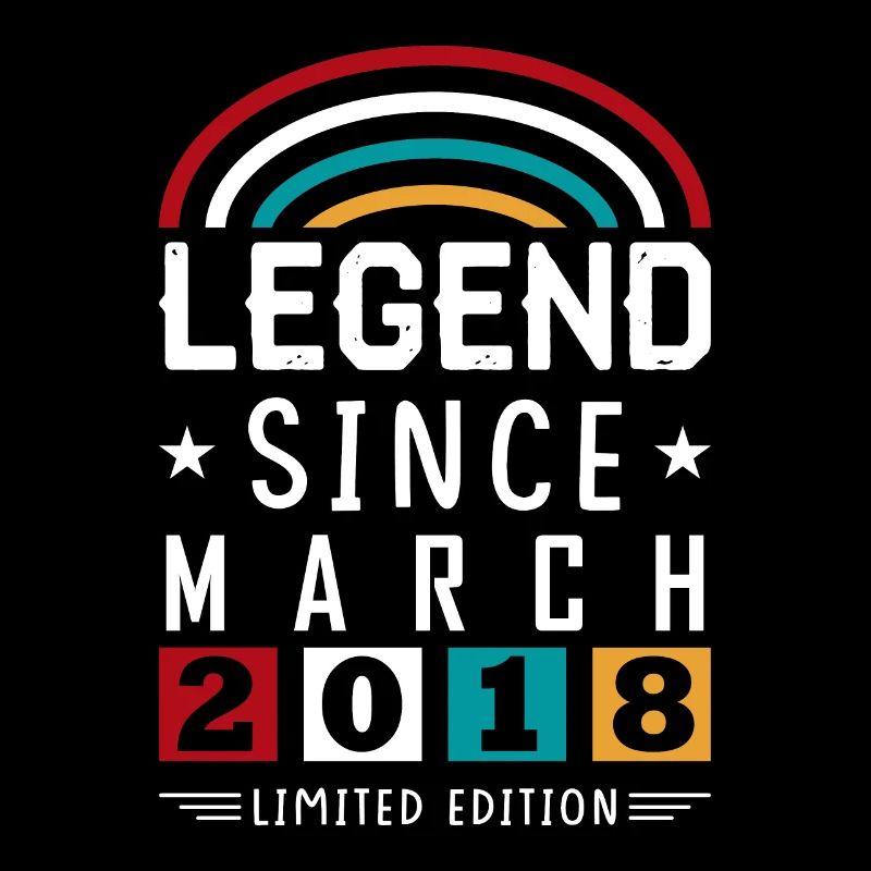 2018 Legend Since Geburtstag Geschenk März