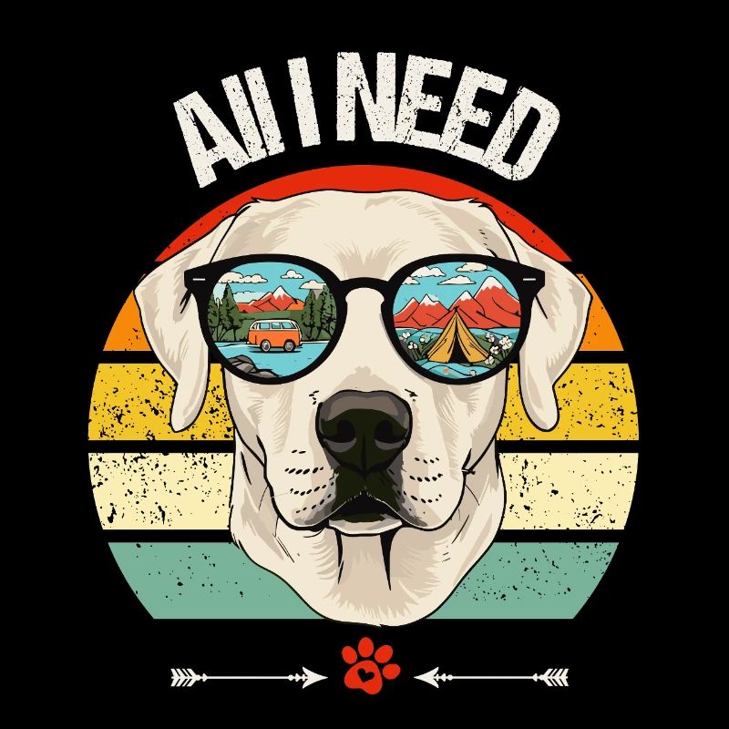 Camping Camper Labrador Chien Camping Caravane