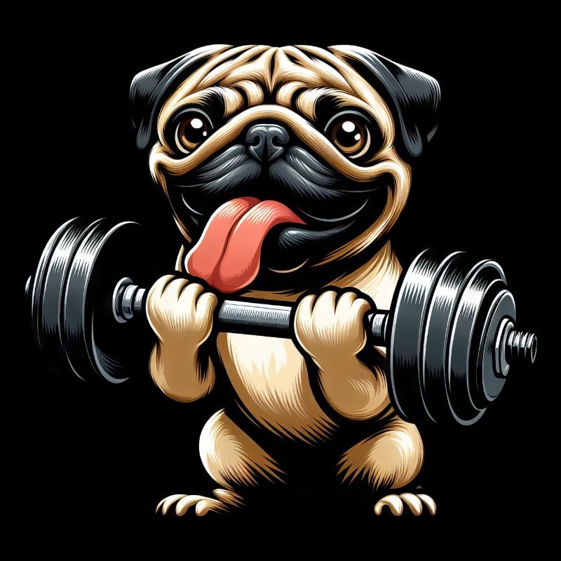 Pug Workout: Dumbbell Training with Fun