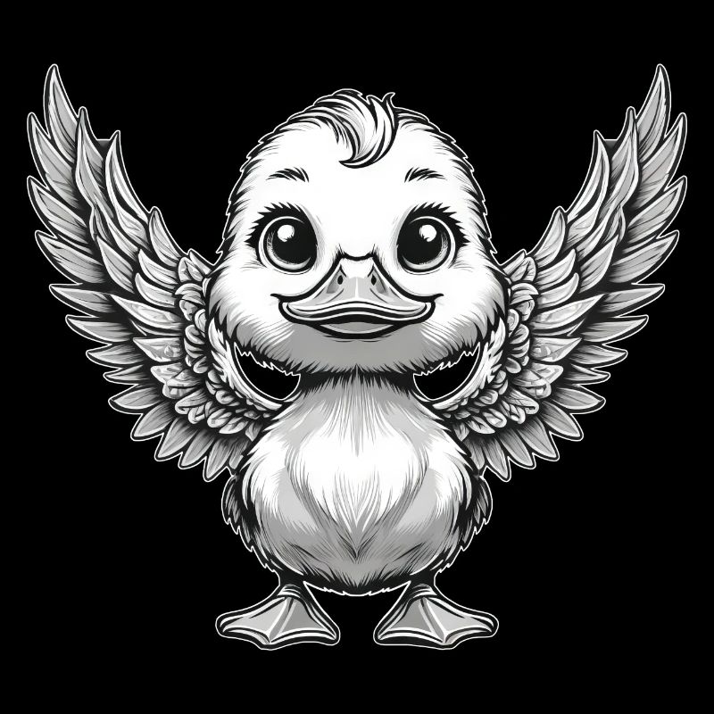Canard Ange Dessin Classique