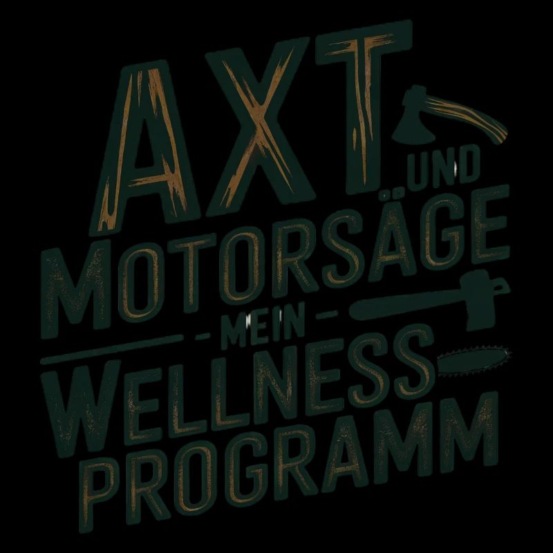 Axe and chainsaw My wellness program Wood