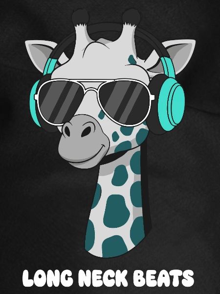 GiraffenDJ mit Kopfhörer