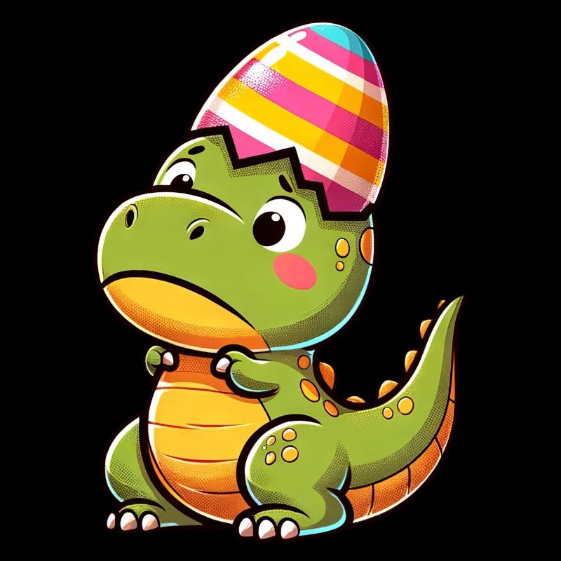 Easter T-Rex in Eggshell, Clumsy
