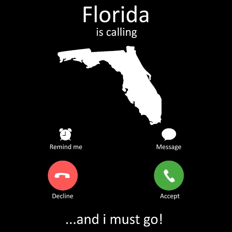 Florida Calling and I Must Go Phone Interface Art