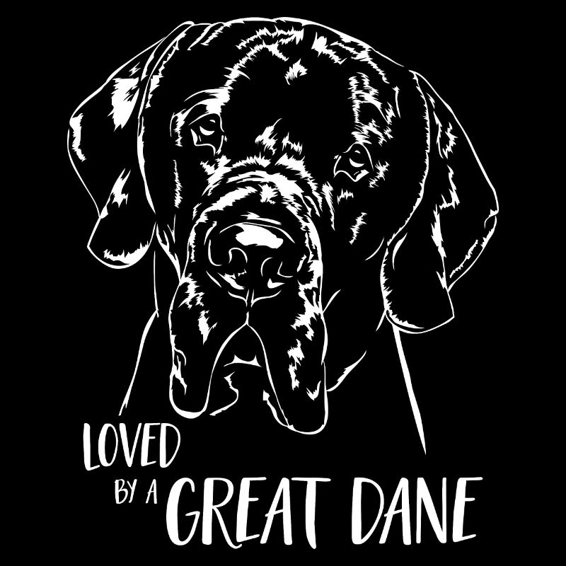Loved by a Great Dane Hundespruch Hunde Wilsigns