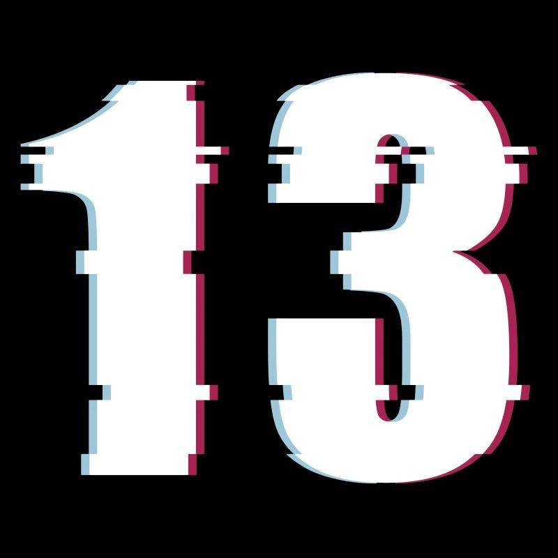 13 Thirteen Thirteen Number Effect Distorted Number
