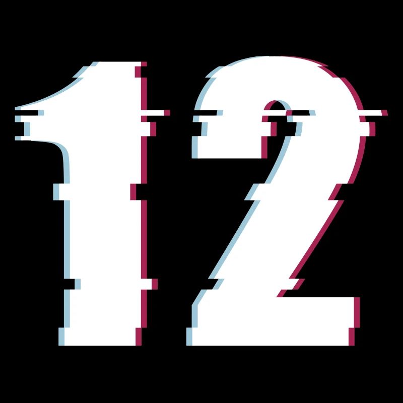 12 Twelve Twelve Number Effect Distorted Number