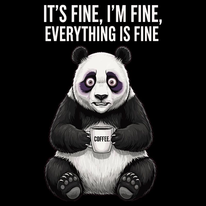 C’est bien dans un bon café Humour de panda