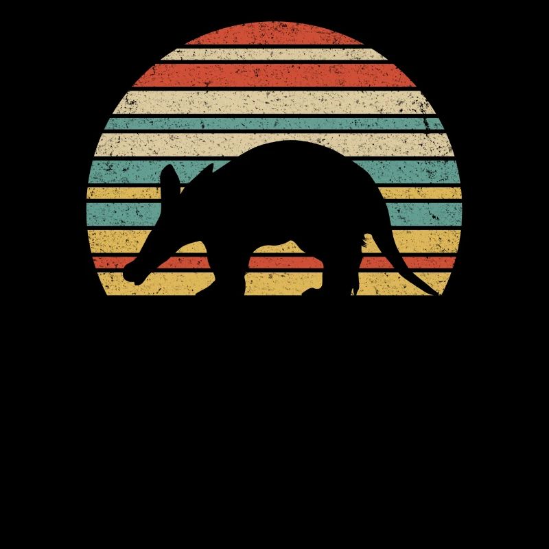 Conception Aardvark. Produit animal de zoo de style rétro