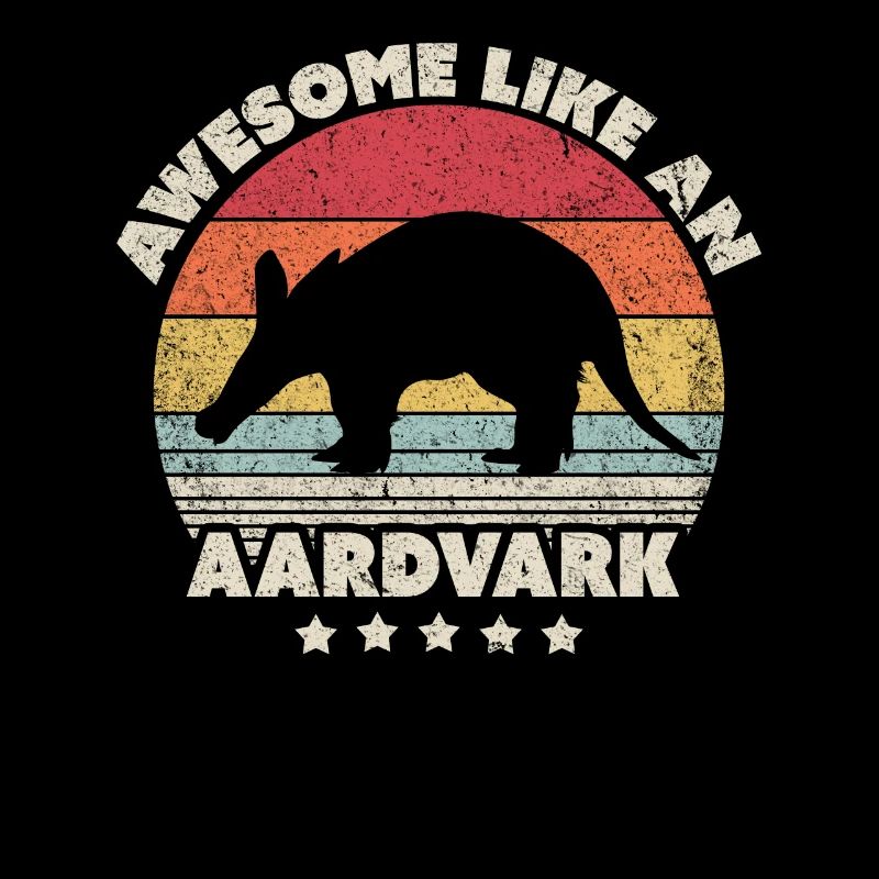 Impression d'Aardvark. Rétro, génial comme un Aardvark