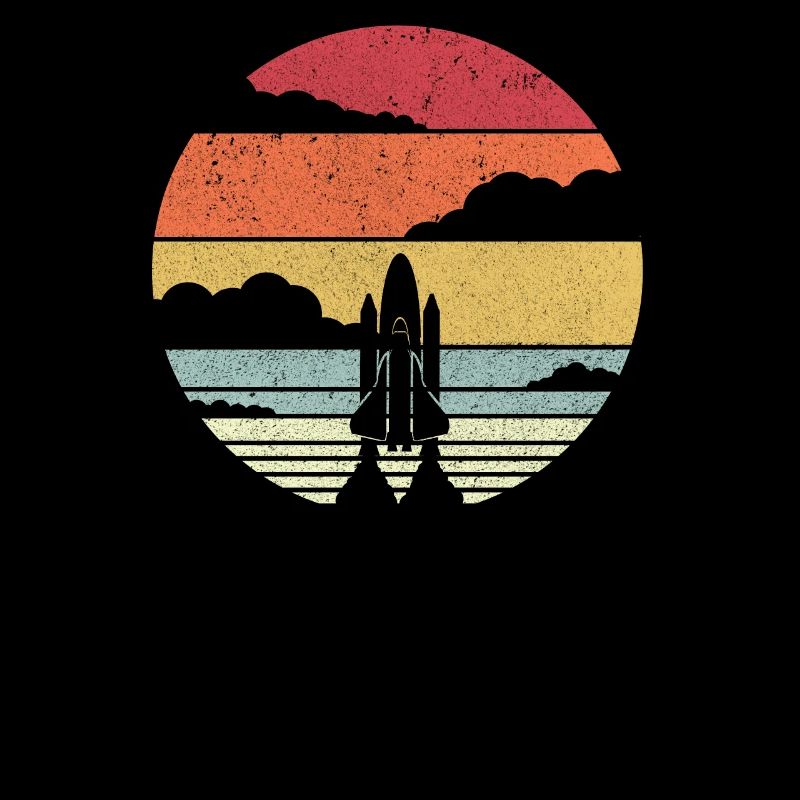 Space Shuttle Design. Retro Style Rocket Launch