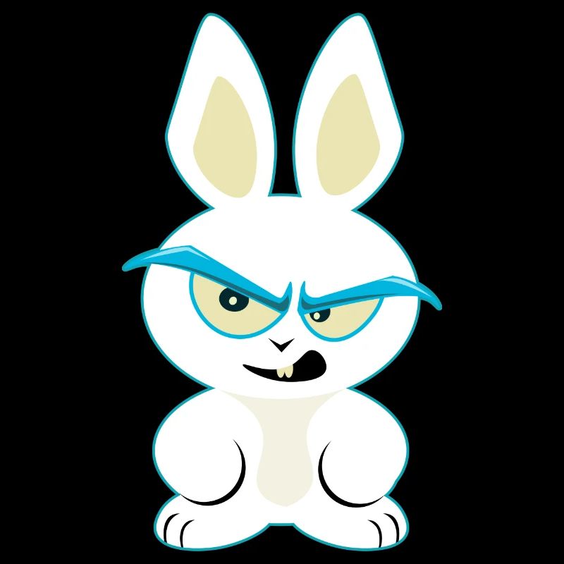 Lusiger White Rabbit, Funny Rabbit Shirt