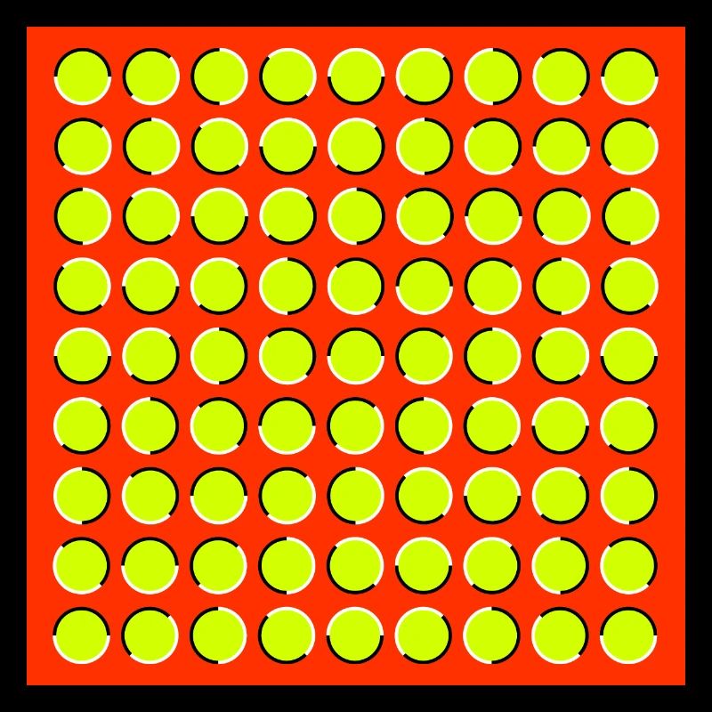 optical illusion - moving circles
