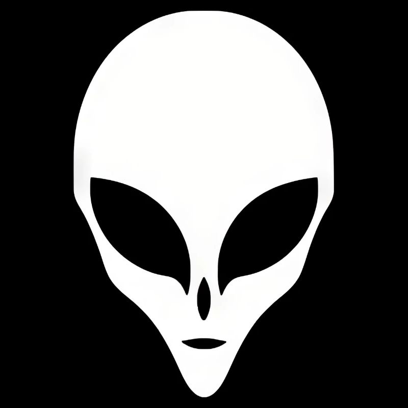 Alien Silhouette Head Face