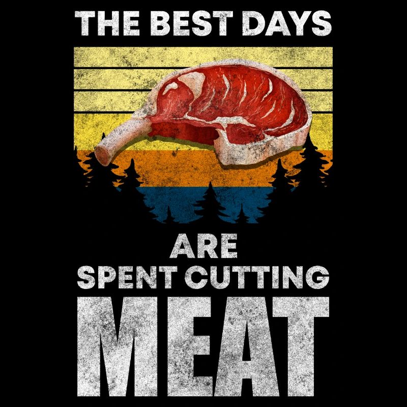 Metzger Fleisch Schwein Schlachtermesser