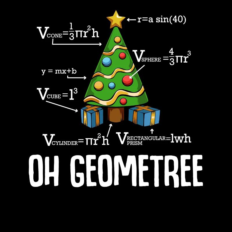 Oh Geometree Merry Christmas Math Arithmetic