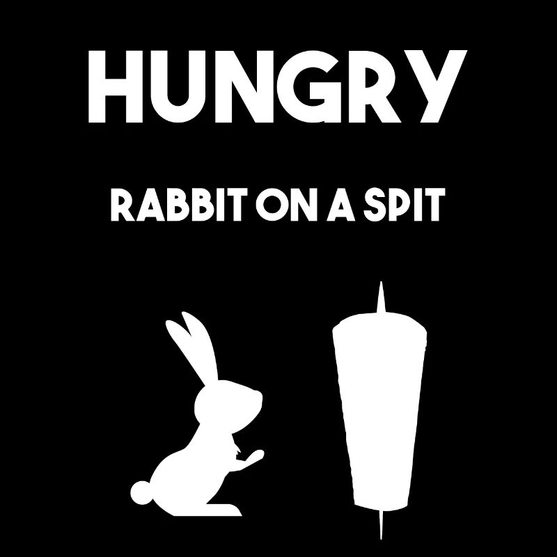 Rabbit on a spit withe
