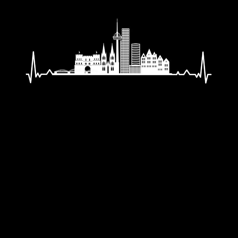 Cologne - Cologne Skyline Fréquence cardiaque - Idée cadeau