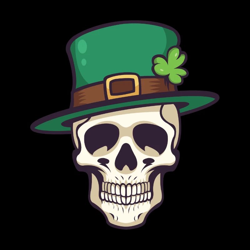 St Patricks Day Skull