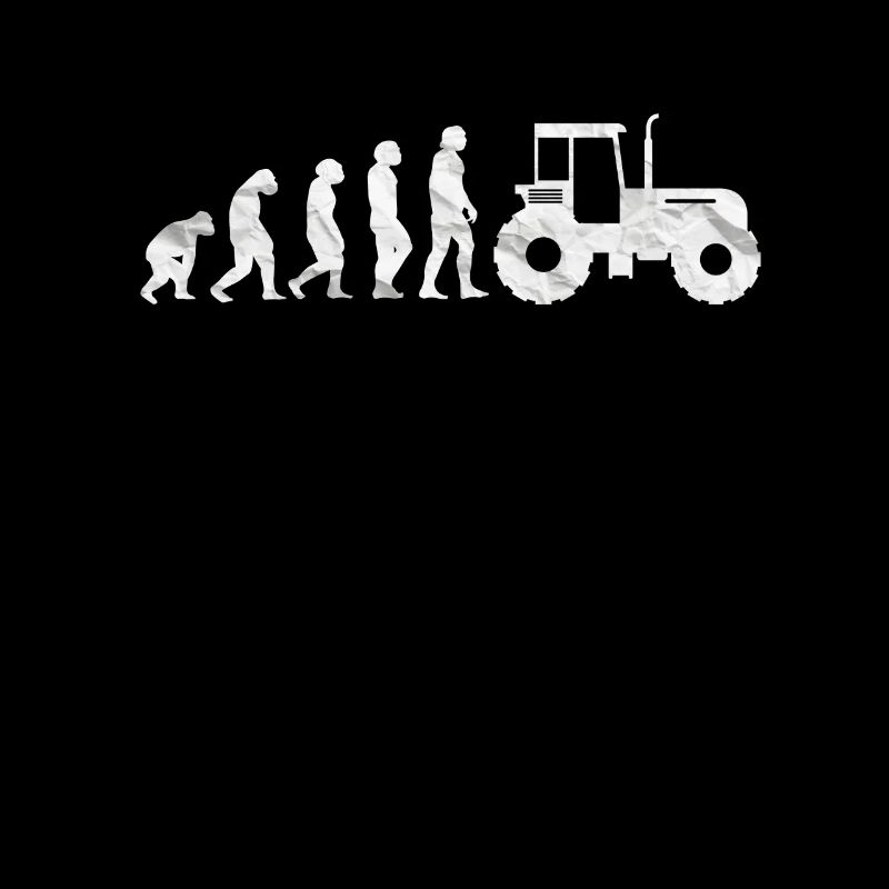 Landwirt Trecker Bauern Traktor Evolution Retro