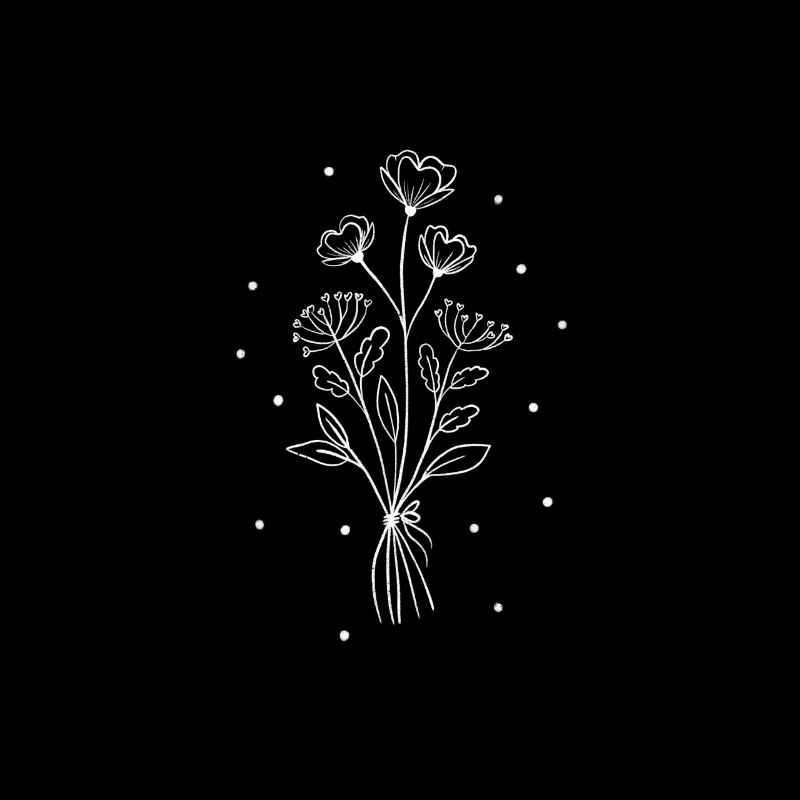 Mystical Mohn Wilde Blumen Boho Stars Geschenk