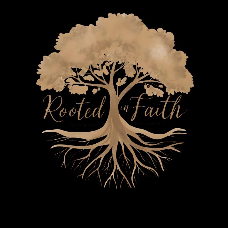 Verwurzelt im Glauben Kolosser 2:7 Baumdesign