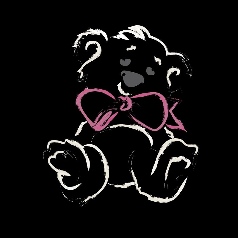Teddybär Mädchen mit Schleife