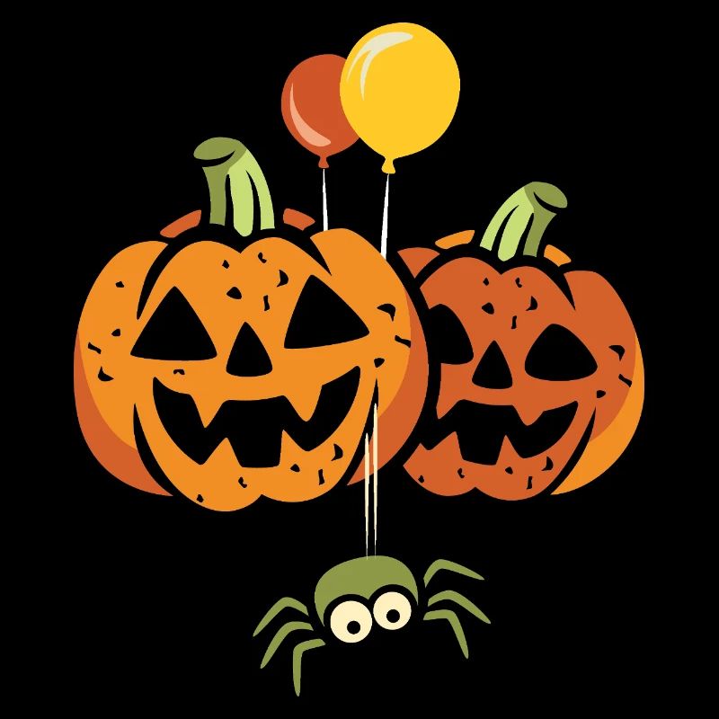 Halloween Party Pumpkins with Spider