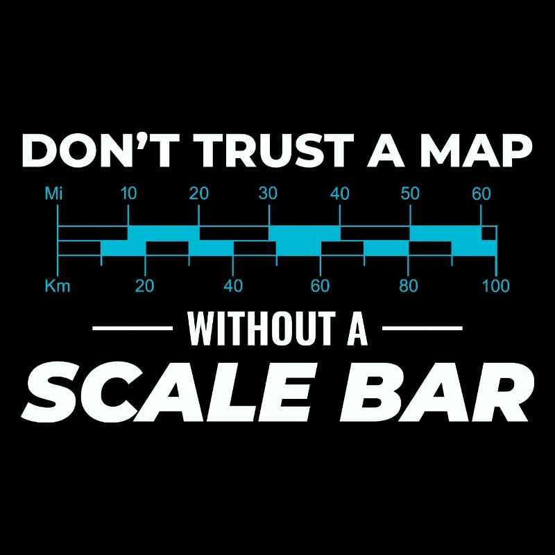 Map Scale Bar GIS Cartography Geographer Data