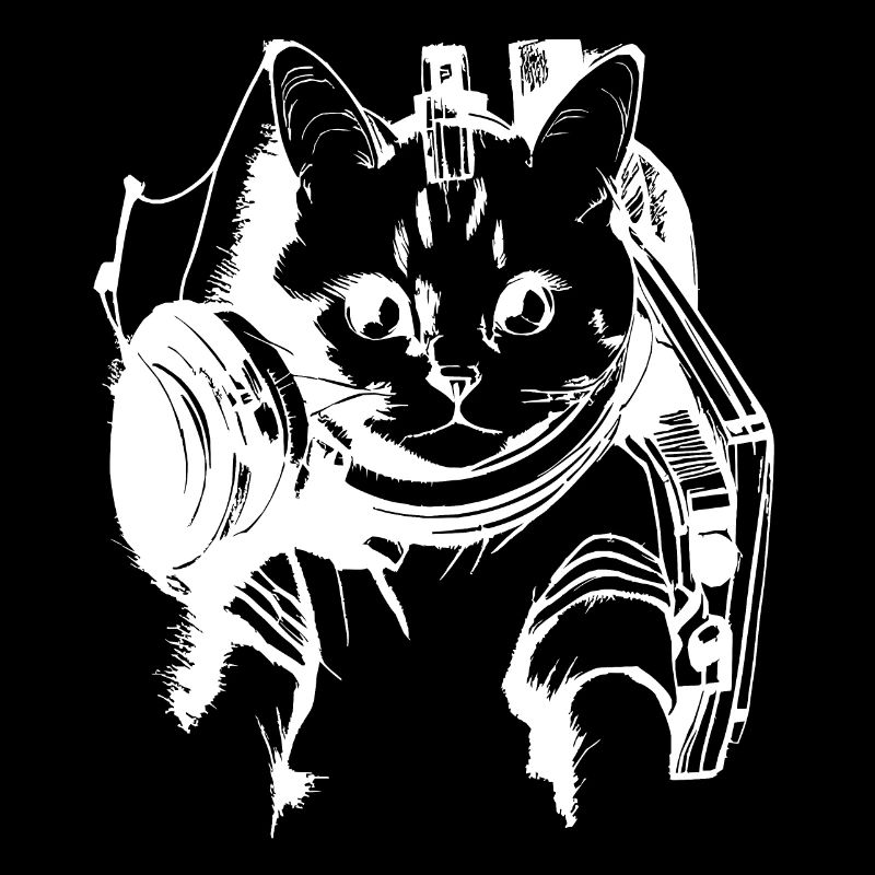 Cats DJ Artwork White