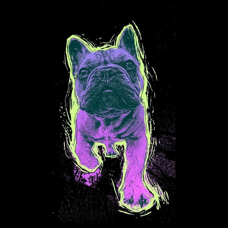 Éclaboussure néon Bouledogue