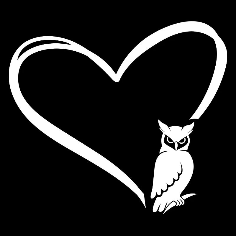 Tier im Herz Eule