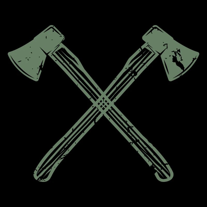 Conception de hache de style grunge - Pour les bûcherons et les forestiers