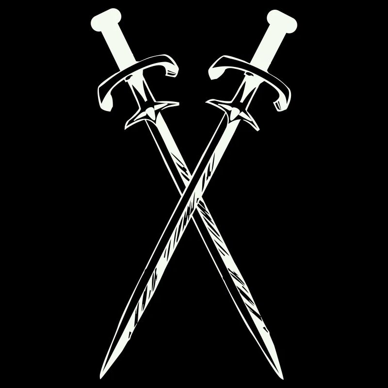 Deux épées en croix