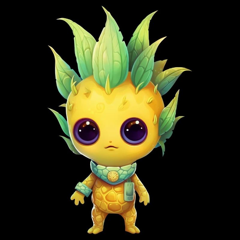 Alien Pineapple Fusion: Coiffure Punk Alien