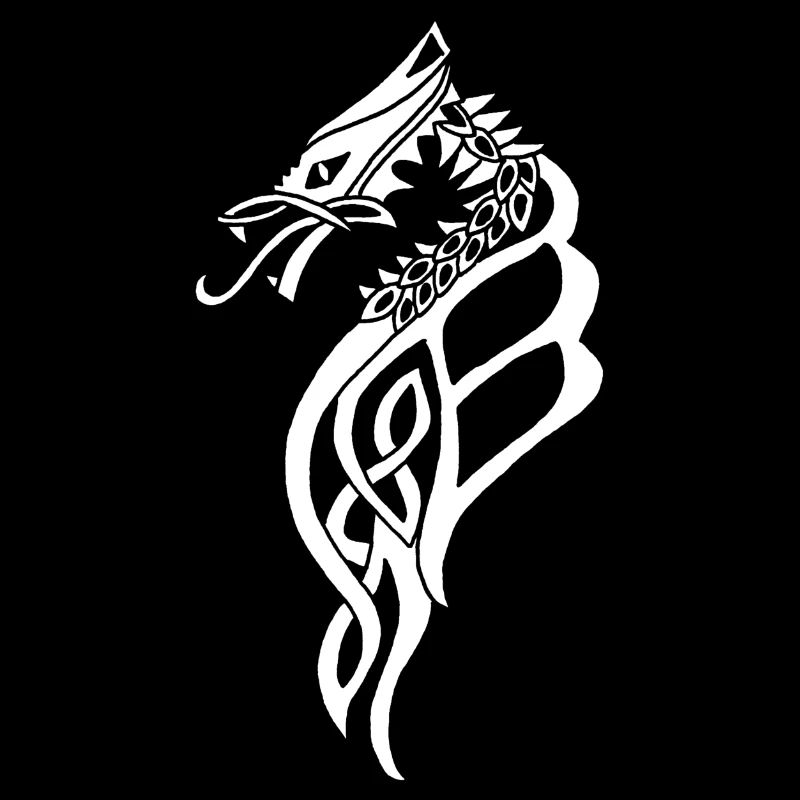 Great White Celtic Dragon