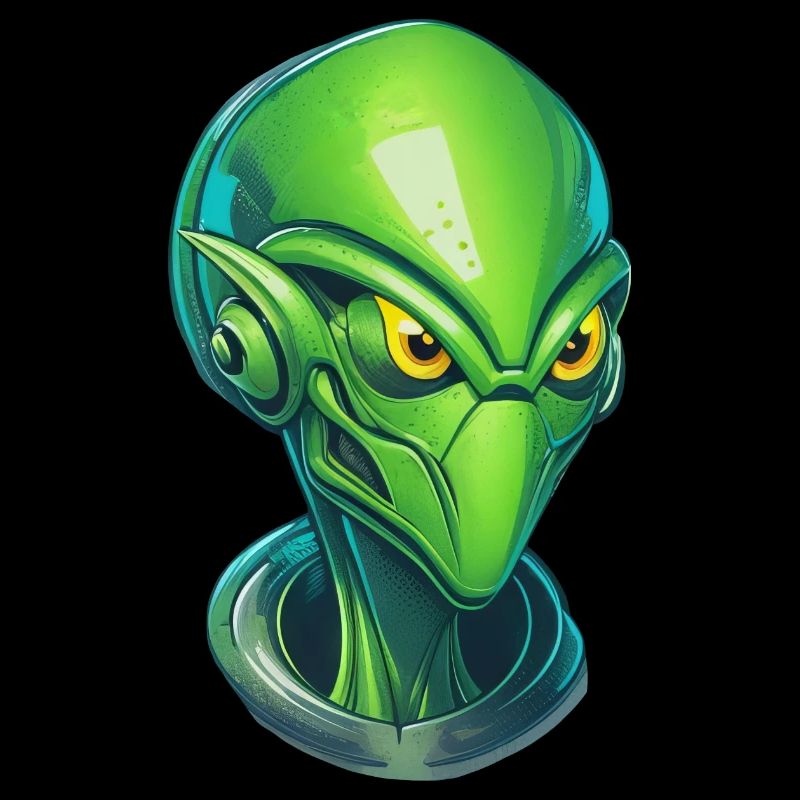 Cool alien cyborg head