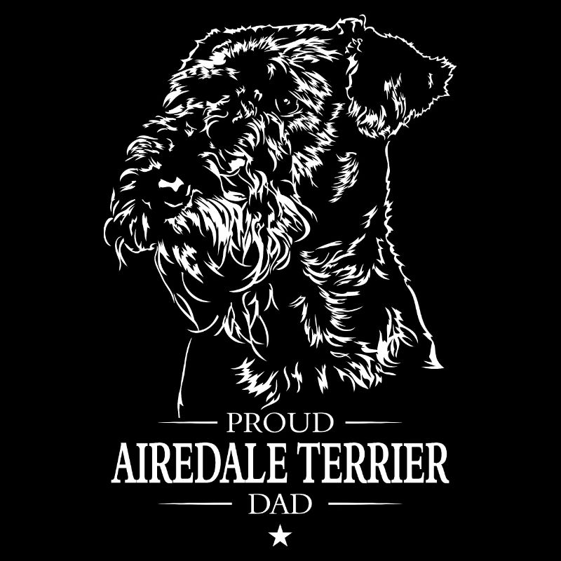 Proud Airedale Terrier Dad Hunde Hund Wilsigns
