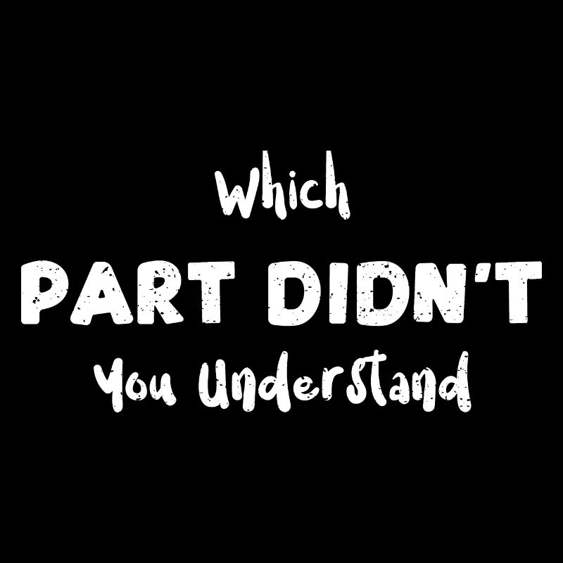Which Part Didn't You Understand