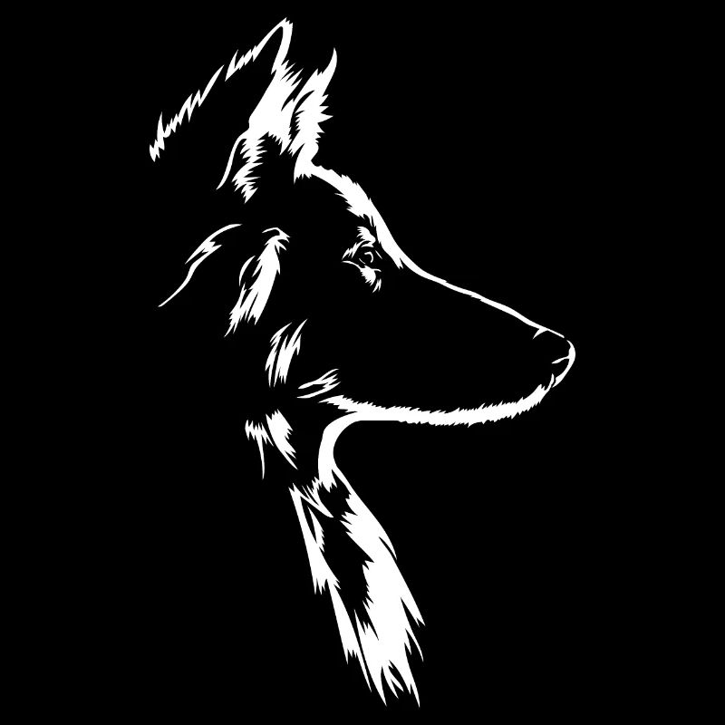 Collie à poil long chien silhouette Wilsigns