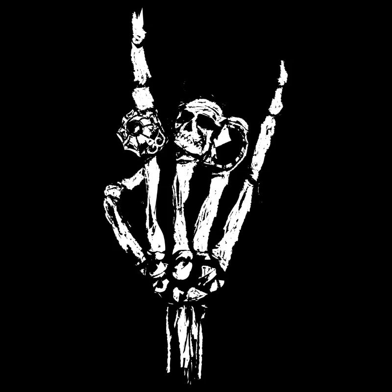 Skeleton hand with rings
