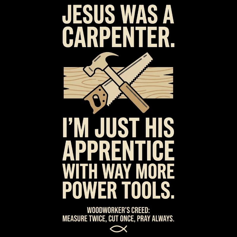 Credo drôle de Jesus Carpenter Apprenti Menuisier